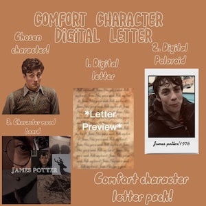 Paquete de cartas digitales de personajes de Comfort