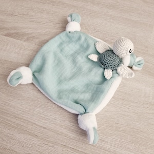 Turtle comforter, knot comforter, personalized comforter, bola comforter, minky, birth gift, birth list