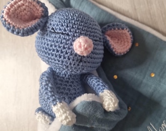 Maus-Schmusetuch, personalisiertes Schmusetuch, Bola-Schmusetuch, Geburtsliste