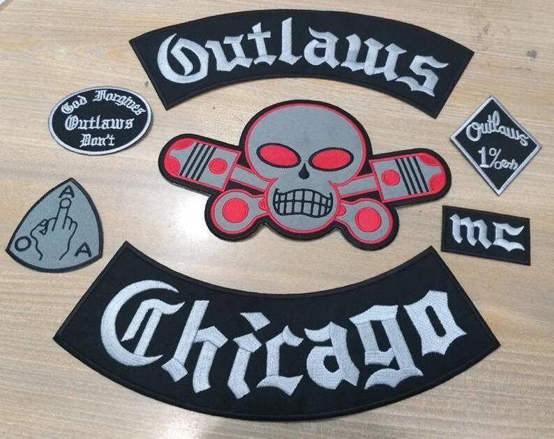Outlaw MC Chicago Embroidered Patches Etsy