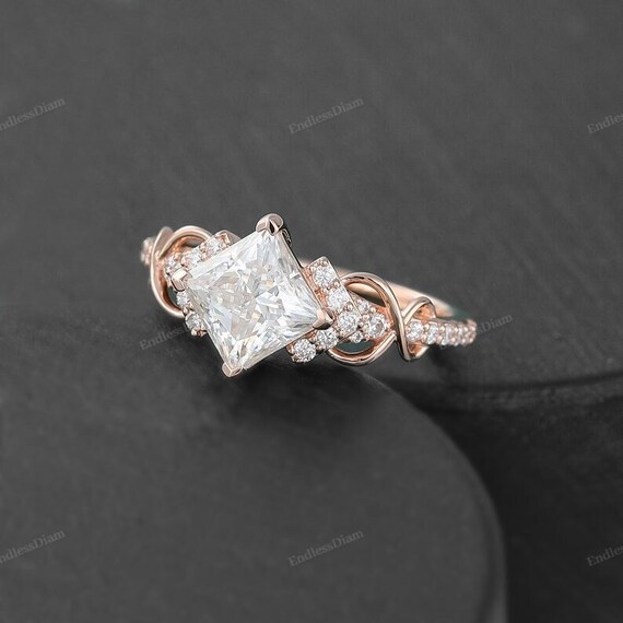 Cinderella staircase princess cut engagement ring deals