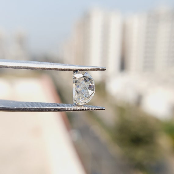 Half moon shop moissanite