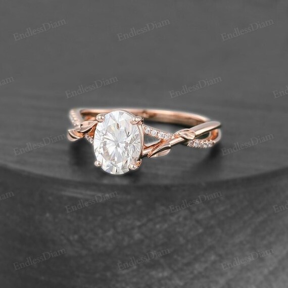 Oval Moissanite Engagement Ring 14K Gold Engagement Ring Vintage Engagement  Ring Marquise Diamond Twisted Ring Anniversary Promise Ring - Etsy