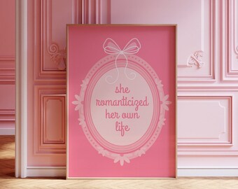 Romanticized Life Wall Art Print: Preppy Bow Dorm Decor