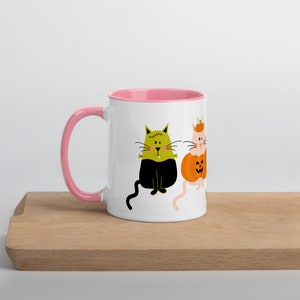 Halloween Cat Mug, Funny Spooky Cat Coffee Cup, Cute Kitty Cat Lover Costume Mug, Gift for Cat Mom
