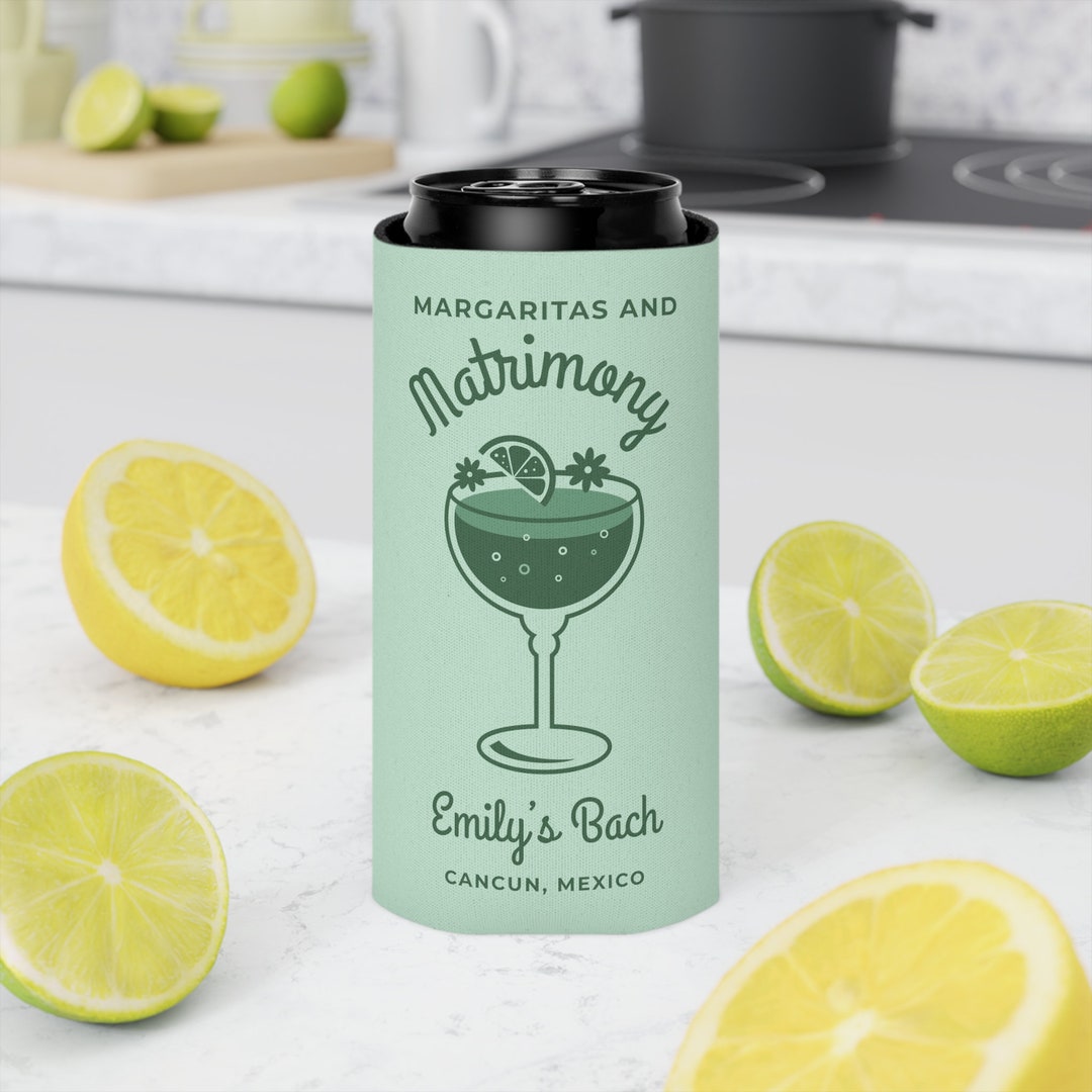 Personalized Tequila Bachelorette Can Cooler Custom Can Cooler ...