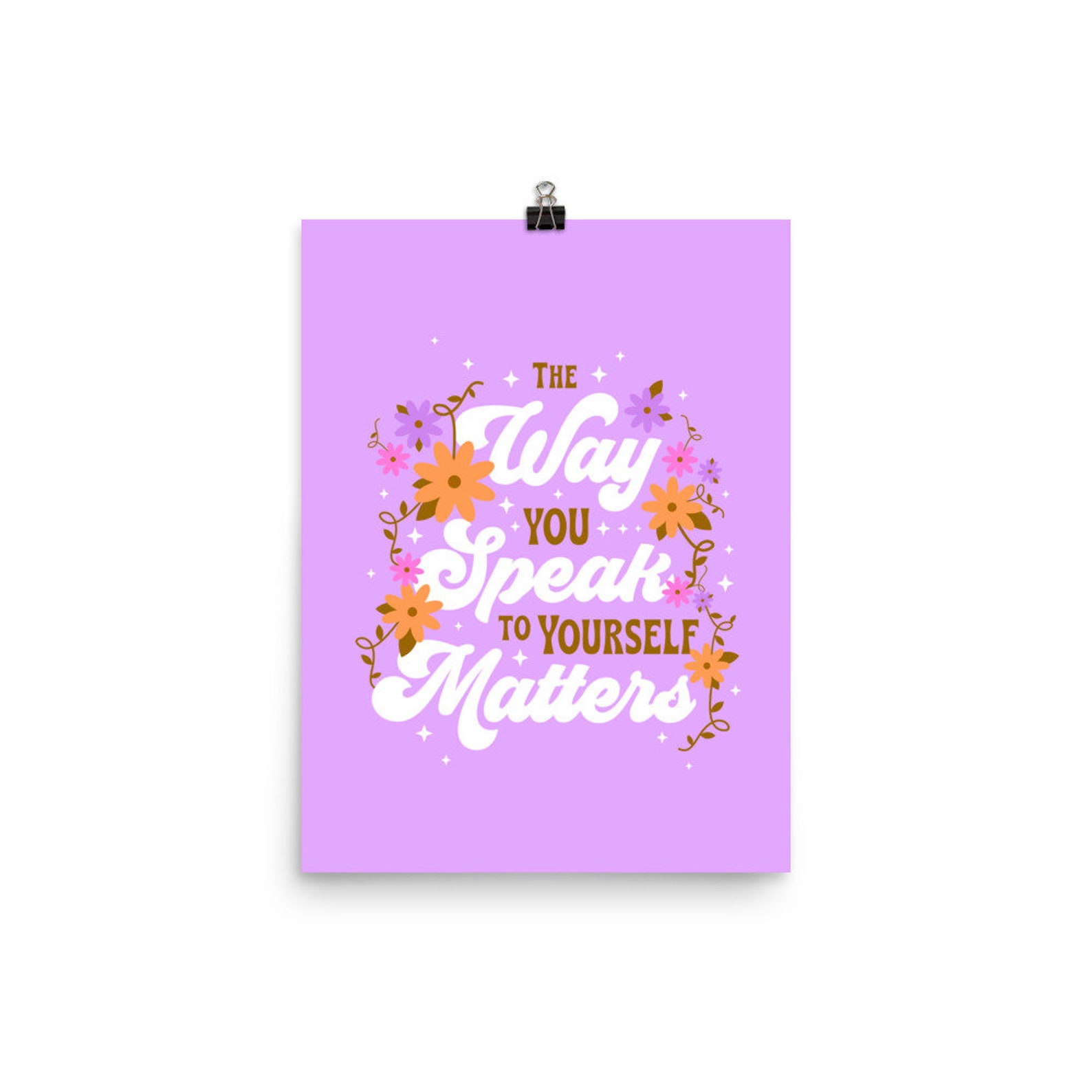 The Way You Speak To Yourself Matters Lila Kunstdruck Poster Etsy de