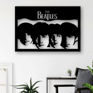 The beatles Digital Vector Download Laser Cnc Cut svg dxf pdf cdr files Patriotic Wandsticker Gravur Aufkleber Silhouette Template
