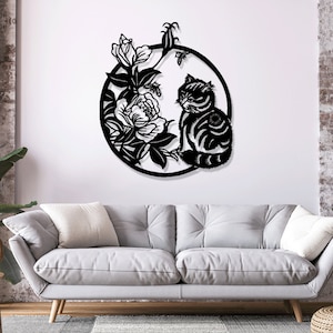 Cat Kitten Digital Vector Télécharger Laser Cnc Cut svg dxf pdf eps ai cdr fichiers sticker mural gravure decal silhouette template router