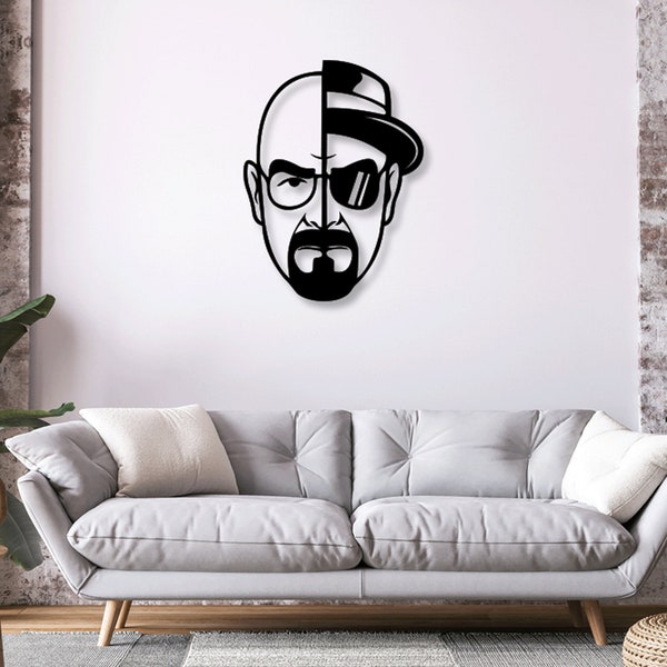 Walter white heisenberg Digital Vector Download Laser Cnc Cut svg dxf pdf eps files wall sticker engraving decal silhouette template router