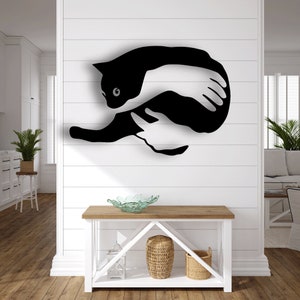 Cat, kitten Digital Vector Download Laser Cnc Cut svg dxf pdf cdr files Patriotic wall sticker engraving decal silhouette template router