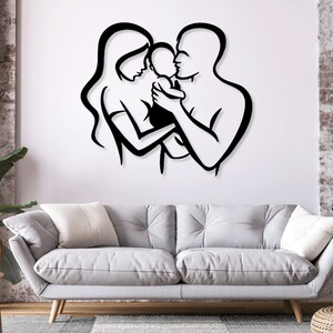 Family Digital Vector Download Laser Cnc Cut svg dxf pdf cdr files wall sticker engraving decal silhouette template router