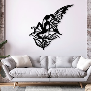 Schmetterling Fee Design Digital Vector Download Laser Cnc Cut svg dxf pdf cdr Dateien Wandsticker Gravur Aufkleber Silhouette Template