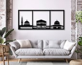 Kâbe, Muslim, Religion, islamic Vector Download Laser Cnc Cut svg dxf pdf files wall sticker engraving decal silhouette template router