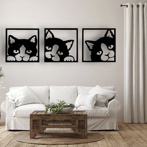 Cat, kitten Digital Vector Download Laser Cnc Cut svg dxf pdf cdr files Patriotic wall sticker engraving decal silhouette template router