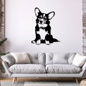 Corgis Hund Design Digital Vector Download Laser Cnc Cut svg dxf pdf cdr Dateien Wandsticker Gravur Aufkleber Silhouette Template