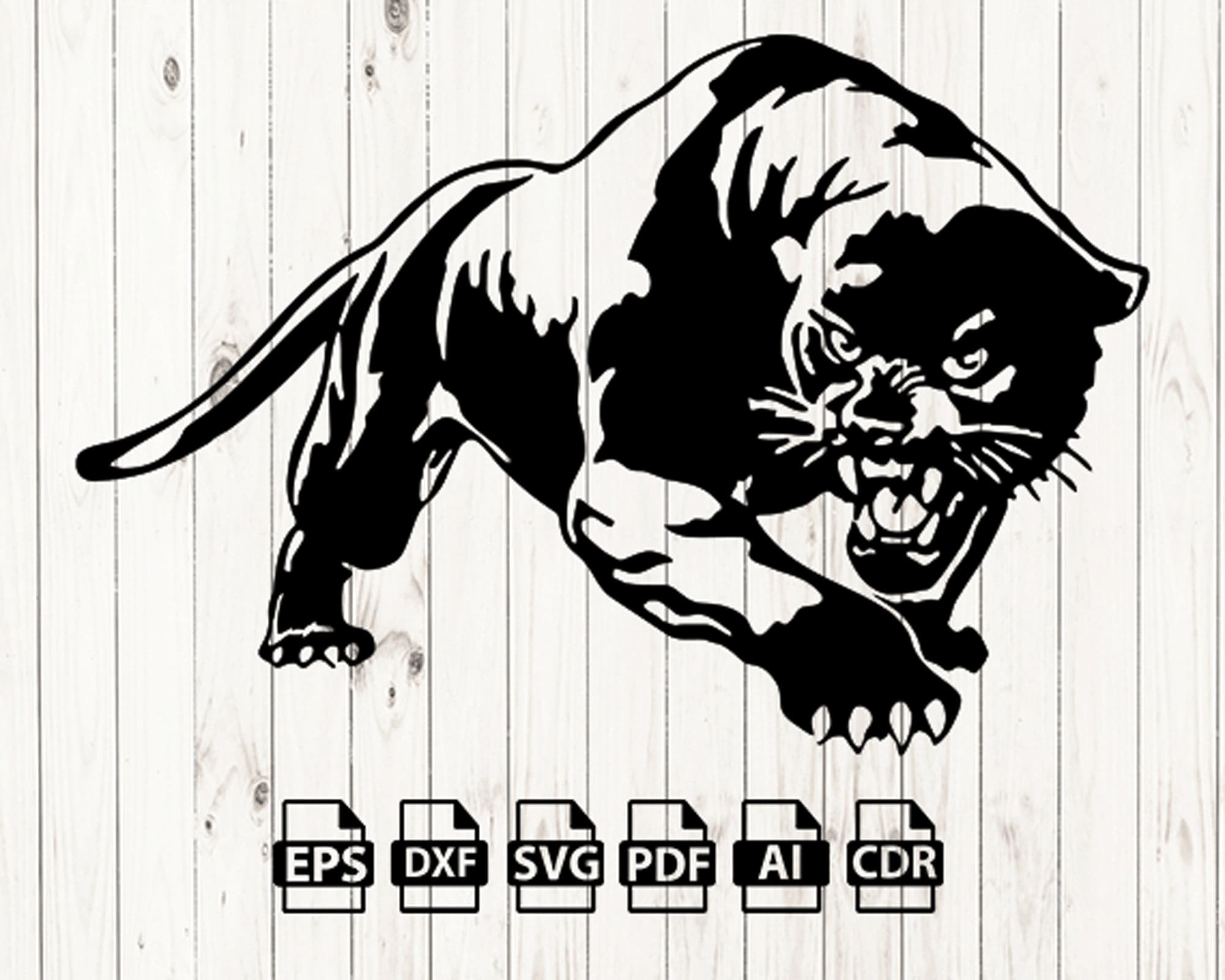 Leopard Digital Vector Download Laser Cnc Cut Svg Dxf Pdf Eps Ai Cdr ...