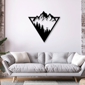 Bergdreieck Digital Vector Download Laser Cnc Cut svg dxf pdf eps cdr Dateien Wandsticker Gravur Aufkleber Silhouette Template