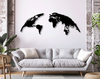 World Globe World Map Digital Vector Download Laser Cnc Cut svg dxf pdf cdr files wall sticker engraving decal silhouette template router