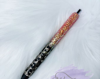 Custom Glitter Pens~Refillable Glitter Pens~Beach Pen~Leopard Pen~Personalized Pen~Ink Gel Pen