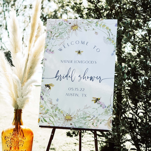 Bridal Shower Welcome Sign - Wildflowers