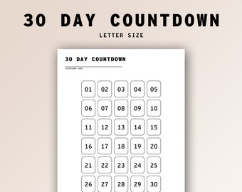 30 day countdown etsy australia