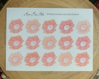 Opuntia Flowers | Sticker Sheet | 6 Colors