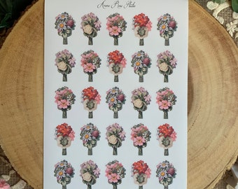 Vintage Flower Bouquets | Sticker Sheet