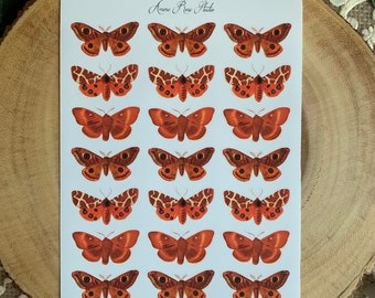 Vintage Orange Butterflies | Sticker Sheet