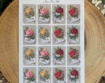 Vintage Floral Ephemera Designs | Sticker Sheet