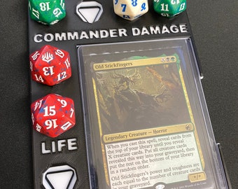 Commander EDH Command Zone Tray  - MTG Magic The Gathering Compatible (3D Printed, Choice of Colours, Personalisation, UK based)