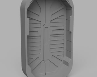 Sci-fi door for diorama/model building (1/18th scale, perfect for Star Wars/Mandalorian themed projects)