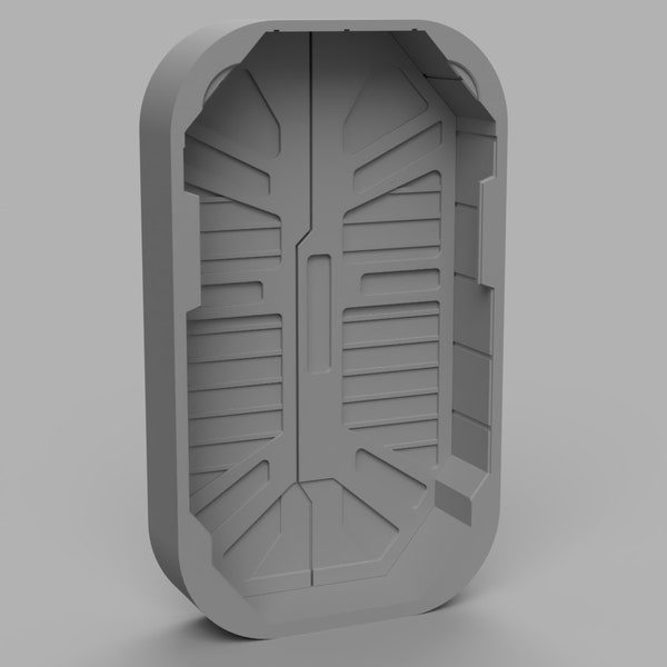 Sci-fi deur voor diorama/modelbouw (schaal 1/18e, perfect voor Star Wars/Mandalorian thema projecten)