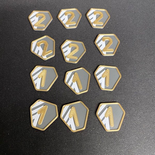 Leagues of Votann Judgement/Grudge Tokens (3D printed to order, UK Based, customisation available)