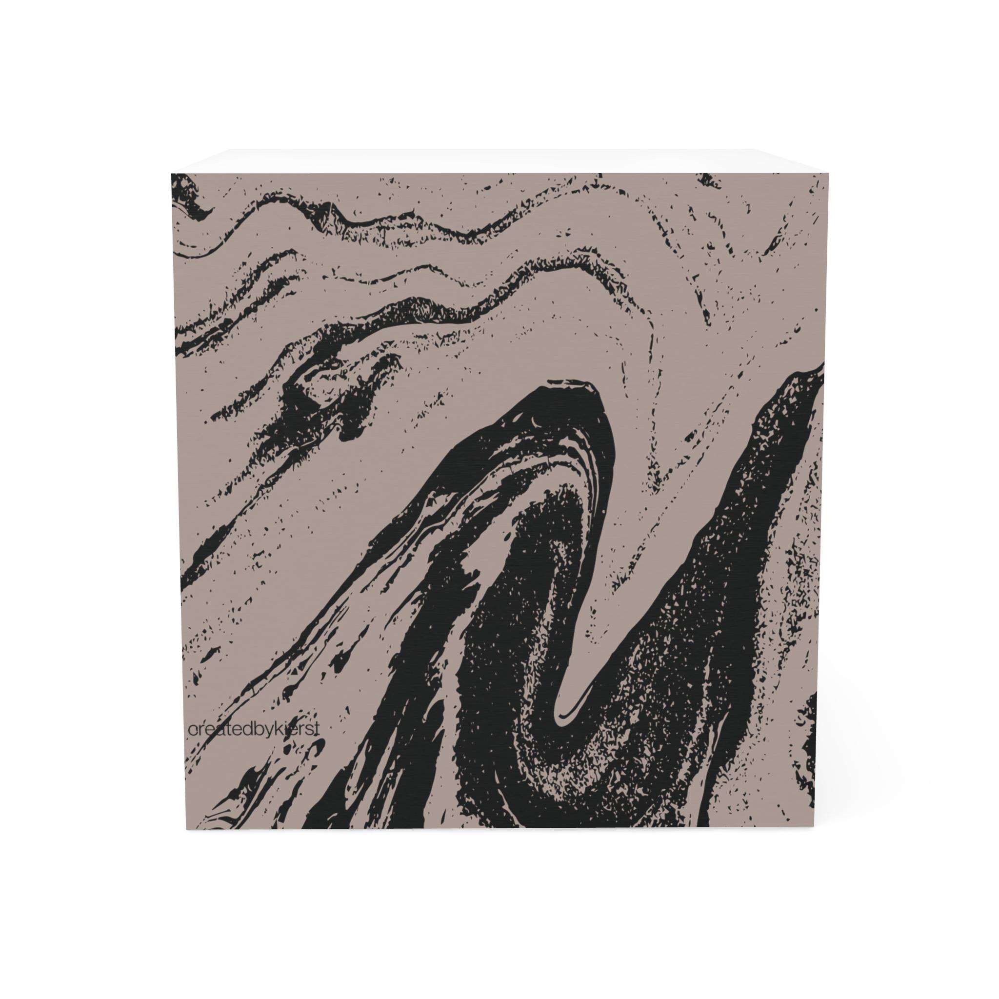 Black and Brown Marble Note Cube - Etsy