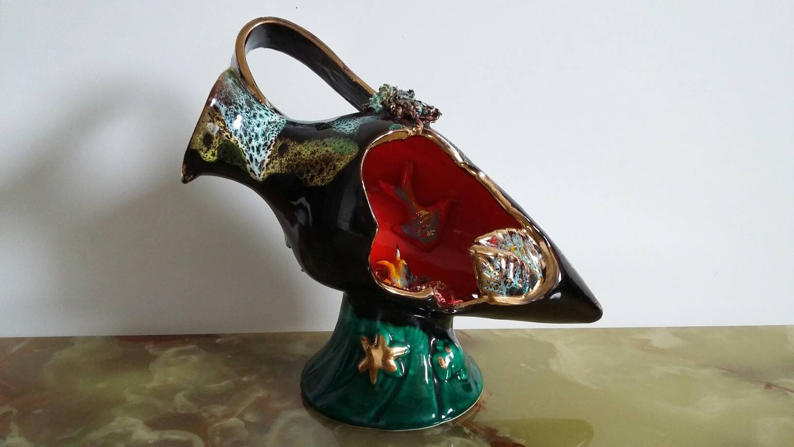 Lampe Amphore Vallauris en Céramique Vintage 1960