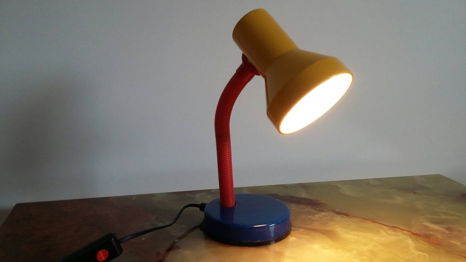 Memphis Style Lampe Bureau Vintage Années 1980 Enfants Milano Sottsas Primary Colors Lamp Bedside Ch