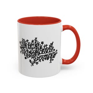 FDT Democratic Liberal Pro Human Rights Accent Coffee Mug (11, 15oz), Delicate Handdrawn Design, Political Gift, Activist Mug,