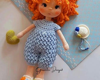 Crochet Doll Pattern: 'Portakal Çiçeği' Amigurumi Doll (PDF English)
