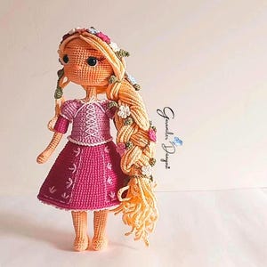 Rapunzel Crochet Doll Pattern: Amigurumi Doll (English PDF)