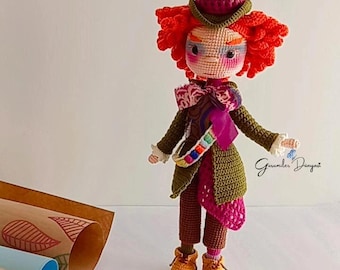 Patrón Sombrerero Loco Muñeco de Ganchillo - Muñeco Amigurumi (ESP - PDF)