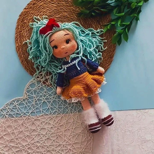 Crochet  doll pattern/Mint Doll Amigurumi Pattern/Amigurumi Doll pattern in/Gift for her