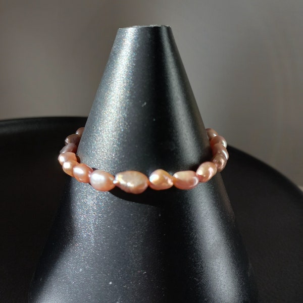 Bracelet de perles de cultures roses, cadeau pour femme