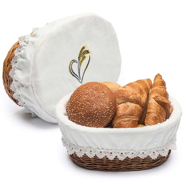 Wicker Bread Basket Etsy