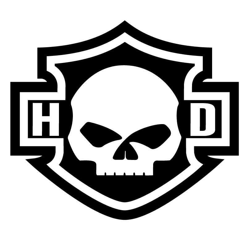Harley Skull Blank Decal NEW version 2 for Helmets Etsy