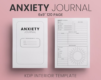 Anxiety Journal, 120-Page KDP Interior (6x9) (PDF)