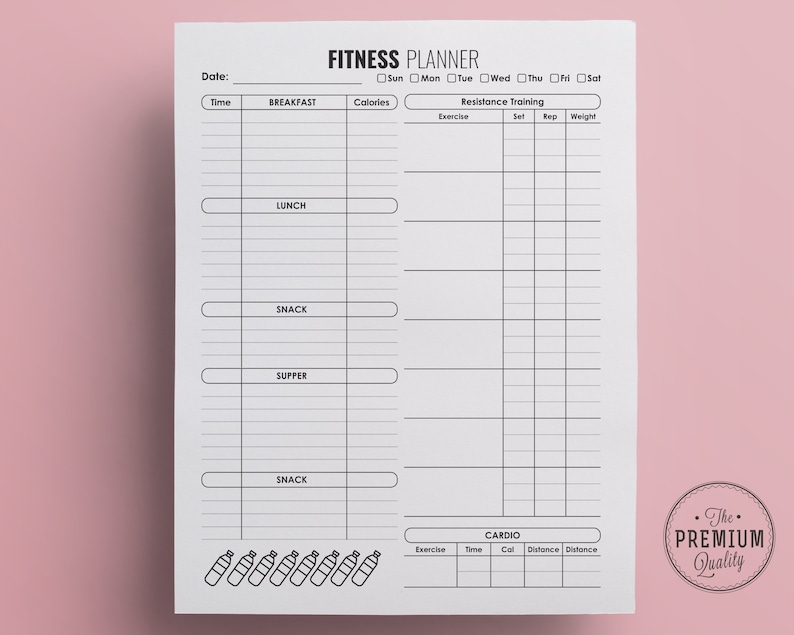 Fitness Planner KDP Interior 8.5 X 11 Commercial Use Ready - Etsy