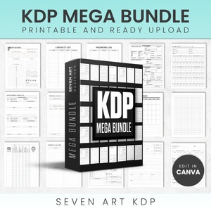 KDP Interiors Bundle, KDP Template Canva, KDP Mega Bundle, Kdp Template, Canva Template, Editable Kdp Interior, Low Content Book