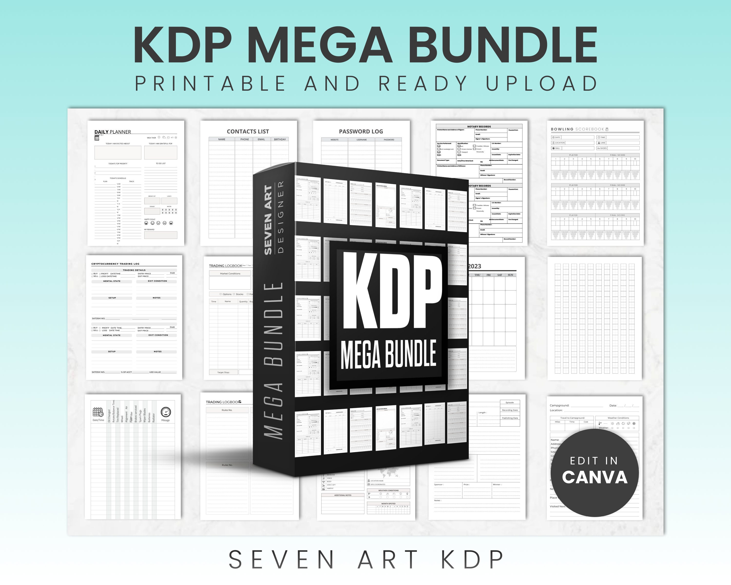 KDP Interiors Bundle, KDP Template Canva, KDP Mega Bundle, Kdp Template