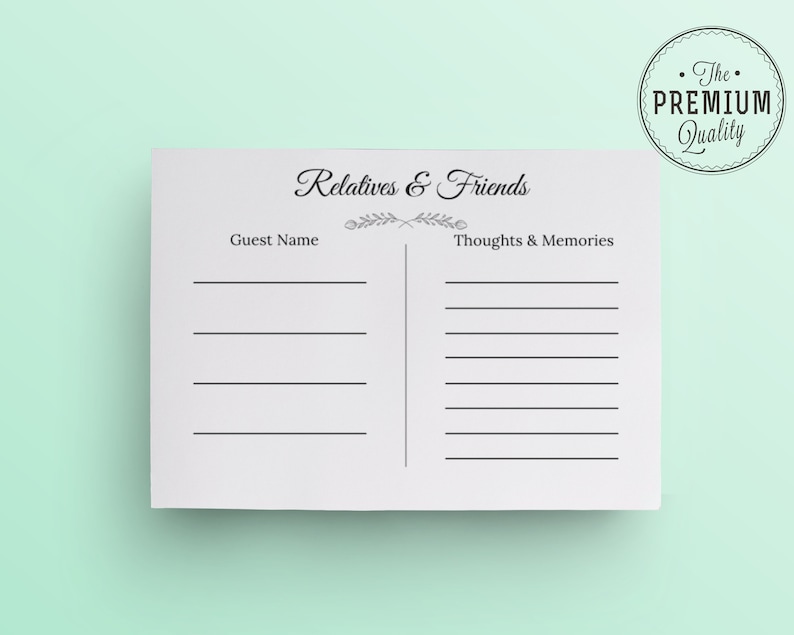 Memorial Service Guest Book Funeral Guest Bookkdp Interior Etsy